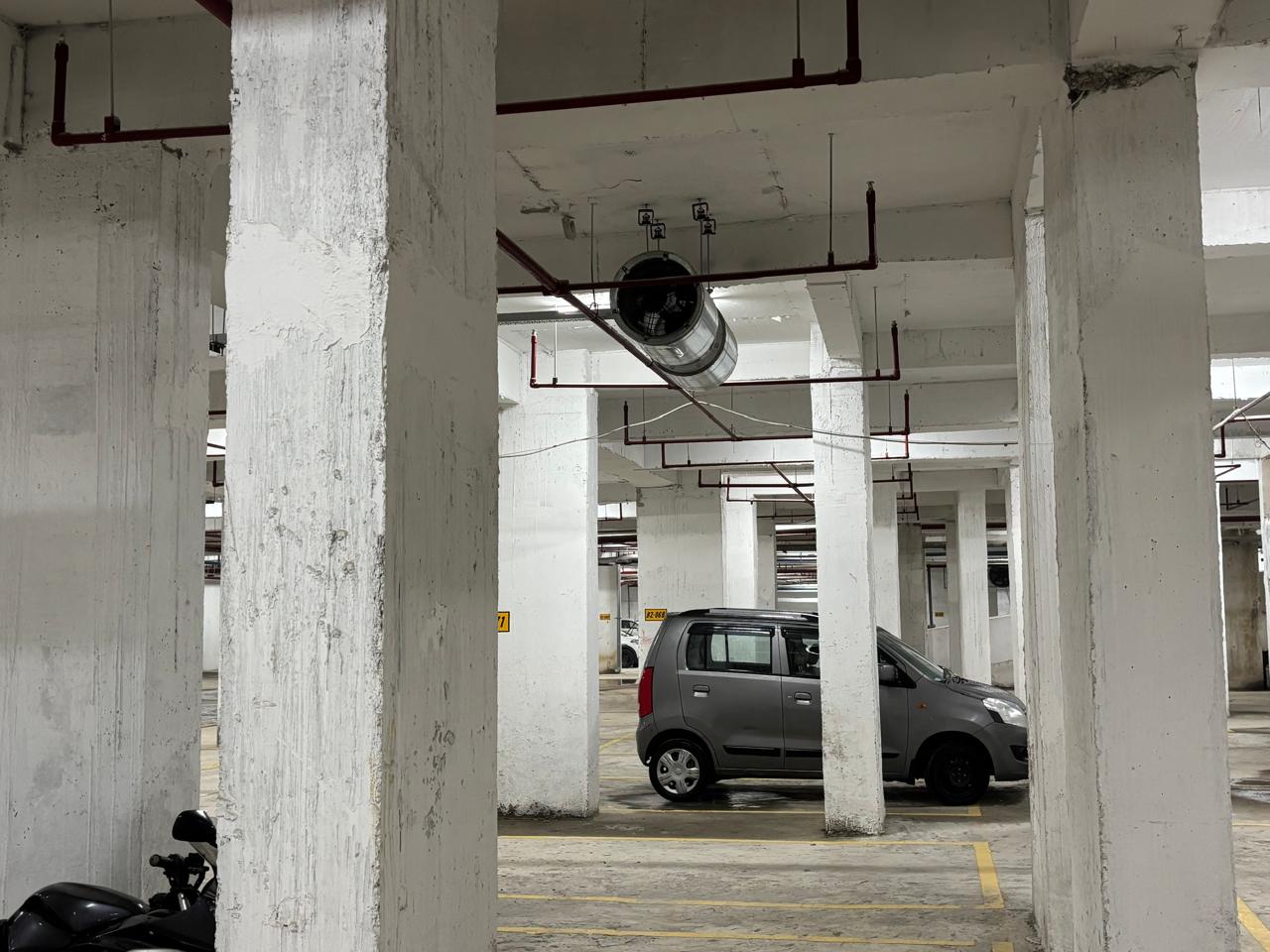 Completed basement car-parking ventilation installation by CES