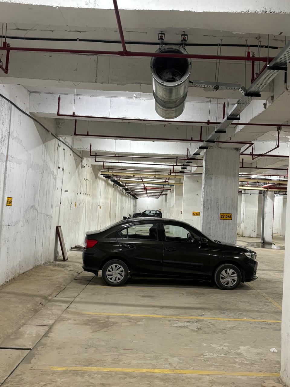 Completed CES basement ventilation installation with ductwork and jet fans